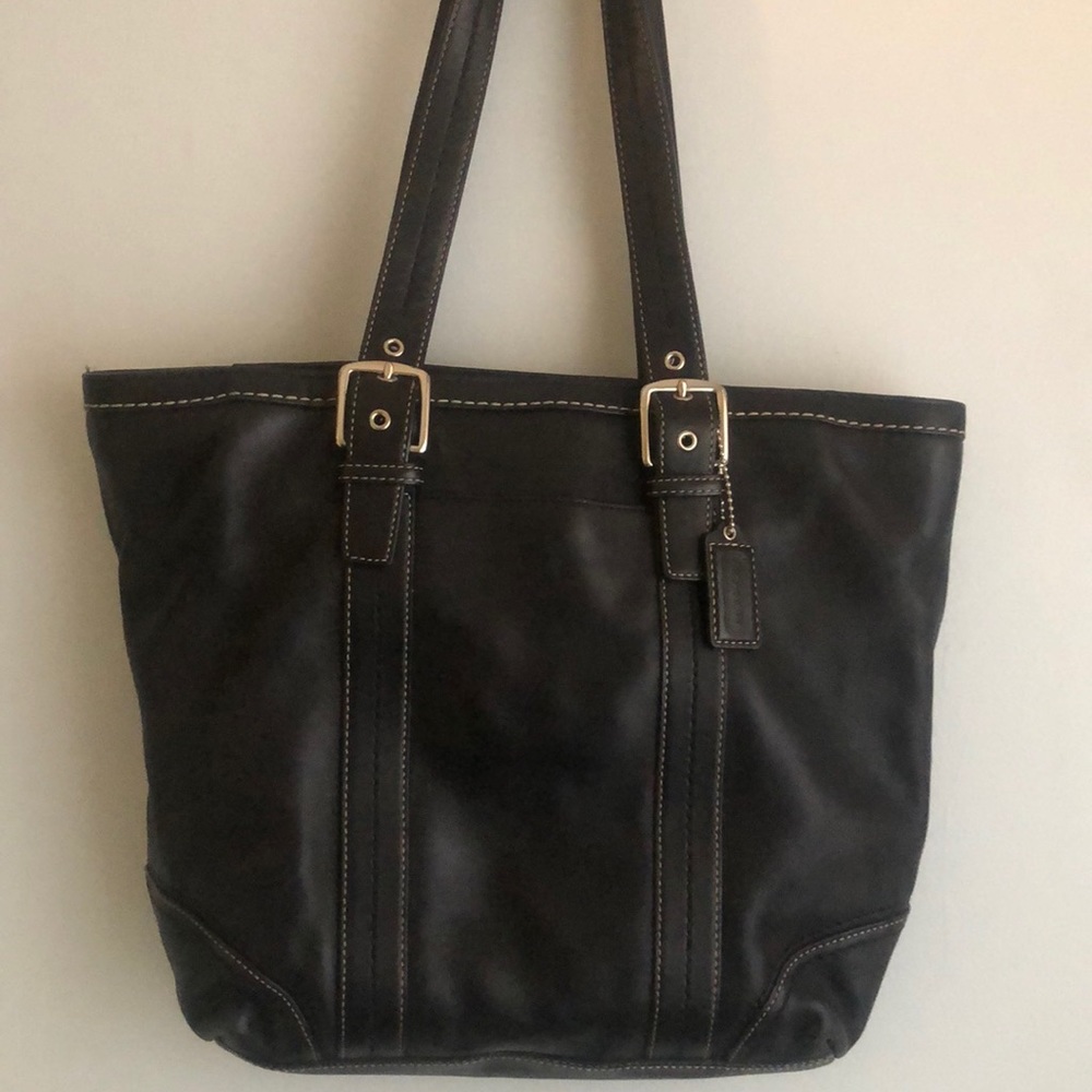 Coach leather tote bag